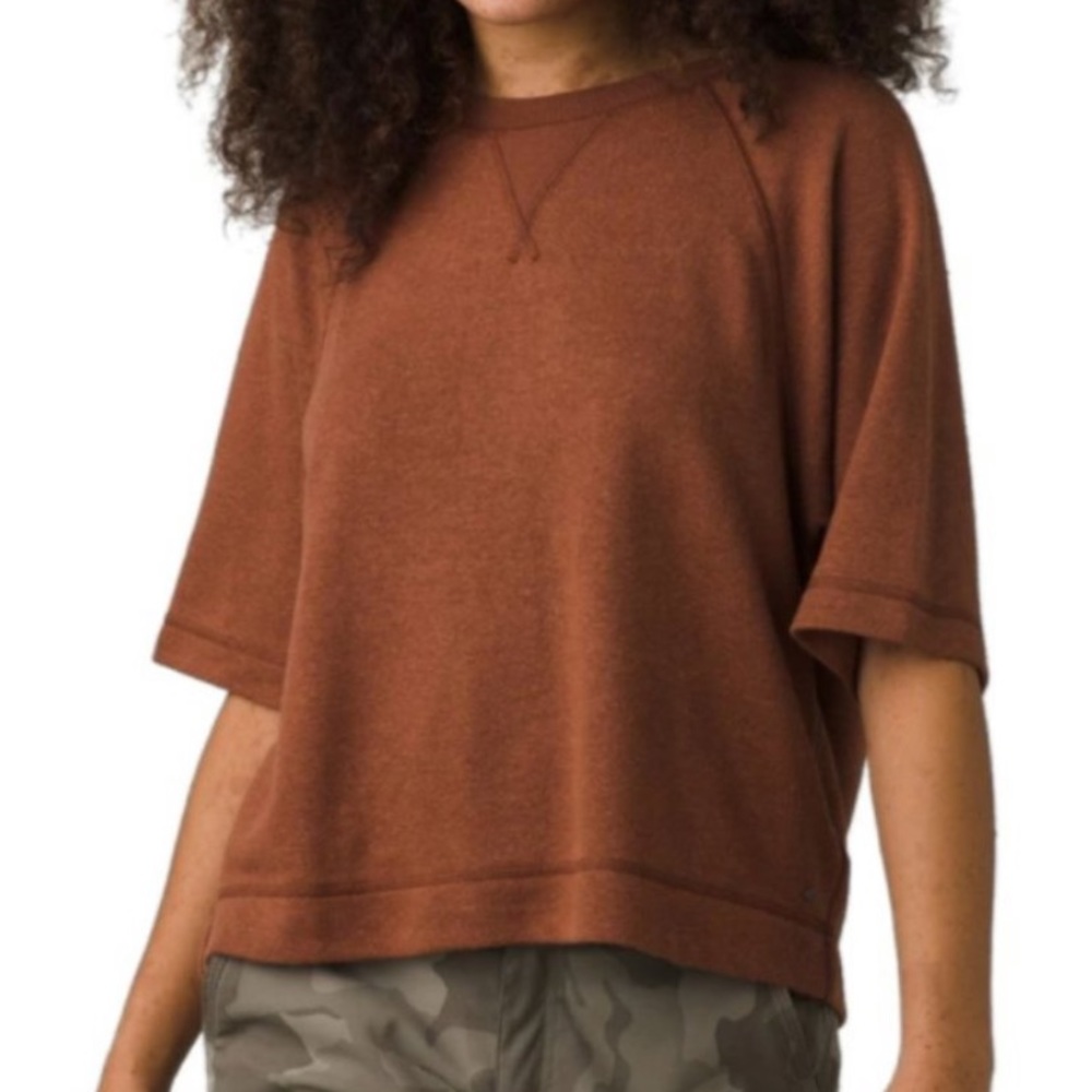 prAna “Sunfair Cozy-Up Top” in Roux Heather